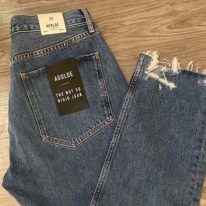 Agolde Riley Crop Hi Rise Straight in Veto